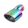 Horizontal view of Exhaust Tip 63mm Stainless Steel Colorful Angle-cut Tip C203