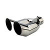 Horizontal view of Exhaust Tip 63mm Stainless Steel silver Turndown Tip B1992