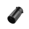 Horizontal view of Exhaust Tip 70mm Stainless Steel matte black Straight cut Tip L15