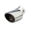Horizontal view of Exhaust Tip 76mm Stainless Steel Silver Angle-cut Tip A148