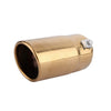 Horizontal view of Exhaust Tip 80mm Stainless Steel Gold Straight cut Tip G201