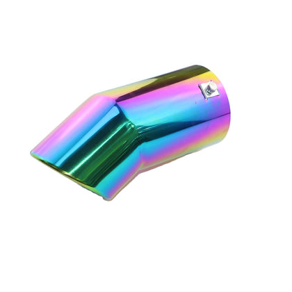 Horizontal view of Exhaust Tip 89mm Stainless Steel colorful Turndown Tip C190