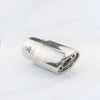 Side of Exhaust Muffler 63mm Stainless Steel silver Round cut intercooled Tip A1442