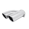 Side of Exhaust Muffler 63mm Stainless Steel silver Straight cut Rolled Tip A2004