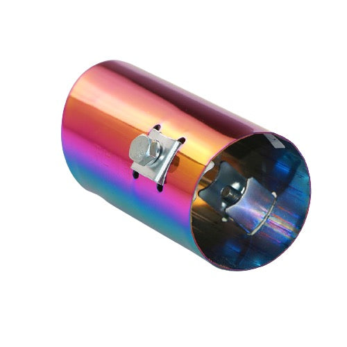 Side of Exhaust Tip 51mm Stainless Steel colorful Angle-cut Tip C1X