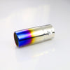 Side of Exhaust Tip 56mm Bolt-in Stainless Steel blue Straight cut Tip B50