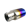 Side of Exhaust Tip 63mm Bolt-on Stainless Steel blue Angle-cut Tip B1401