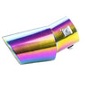 Side of Exhaust Tip 63mm Stainless Steel colorful Round cut intercooled Tip C70