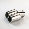 Side of Exhaust Tip 63mm Stainless Steel silver Turndown Rolled Tip A2007