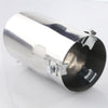 Back side of Exhaust muffler 80mm Stainless Steel Bolt-on silver Angle-cut intercooled Tip A12X