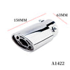 Dimension of Exhaust Tip 63mm Stainless Steel silver Angle-cut intercooled Tip A1422