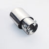 Side view of Exhaust Tip 63mm Stainless Steel silver Angle-cut intercooled Tip A1422