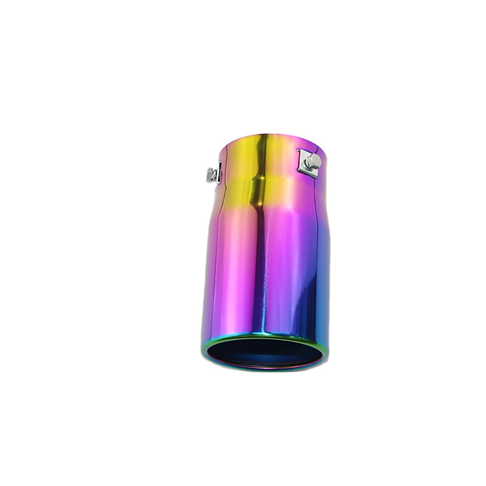Upper view of Exhaust Mufflers 80mm Stainless Steel colorful Straight cut Tip C123