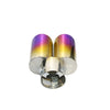 Upper view of Exhaust Tip 63mm Stainless Steel colorful Angle-cut Tip B2008