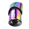 Upper view of Exhaust Tip 63mm Stainless Steel colorful Round cut intercooled Tip C70