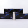 Vertical view of Exhaust Muffler 51mm Stainless Steel silver Straight cut Tip A2