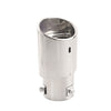 Vertical view of Horizontal view of Exhaust Muffler 63mm Stainless steel silver Angle-cut Tip a153