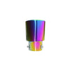 Vertical view of Exhaust Muffler 76mm Stainless Steel colorful Straight cut Tip C150