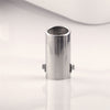 Vertical view of Exhaust Tip 51mm Stainless Steel Bolt-on silver Rolled Tip A1X