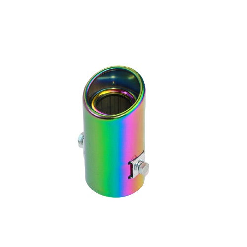 Vertical view of Exhaust Tip 51mm Stainless Steel colorful Angle-cut Tip C1X