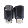 Vertical view of Exhaust Tip 63mm Carbon Fiber Gloss Black Angle-cut Tip N89-63L