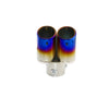 Vertical view of Exhaust Tip 63mm Stainless Steel colorful Angle-cut Tip B2008