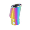 Vertical view of Exhaust Tip 63mm Stainless Steel colorful Round cut intercooled Tip C70