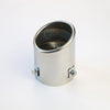 Vertical view of Exhaust Tip 75mm Stainless Steel Silver Rolled Tip A9