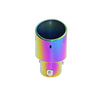 Vertical view of Exhaust Tips 63mm Stainless Steel colorful Straight cut C151