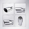 View of Exhaust Tip 70mm Stainless Steel silver Angle-cut Tip A32